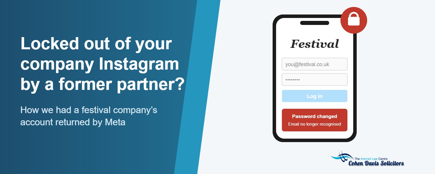 Former business partner locked the company out of its Instagram account